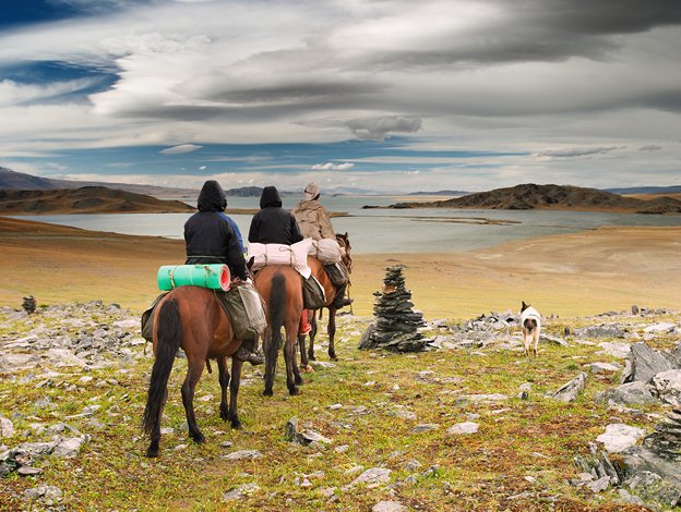 Монгольский пони в походе, фото